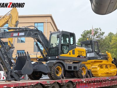 Wheel excavators and bulldozers