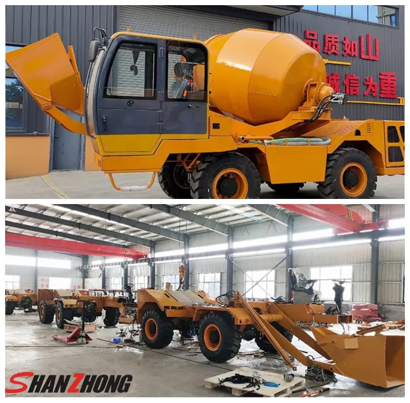 Self loading concrete mixer Self loading concrete mixer
