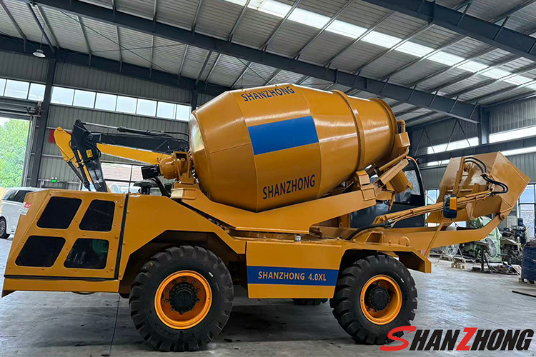 self-loading concrete mixer
