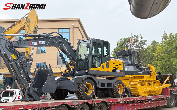 Wheel excavators and bulldozers